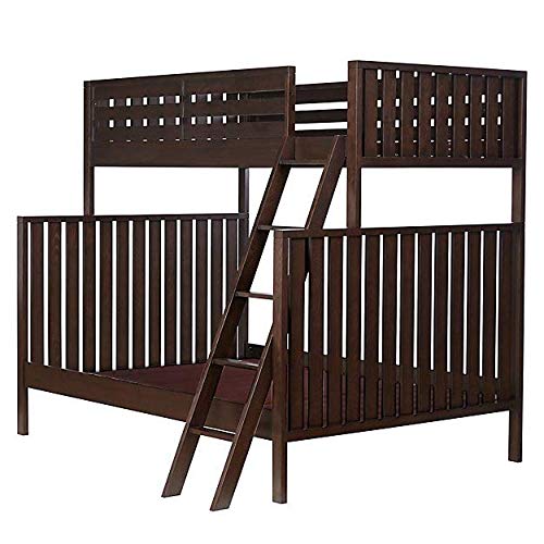 Mango Wood Highst Bunk Bed with Storage for Bedroom | Brown Finish