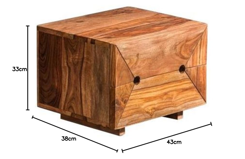 Solid Wood Paul Bedside Storage Table for Living Room
