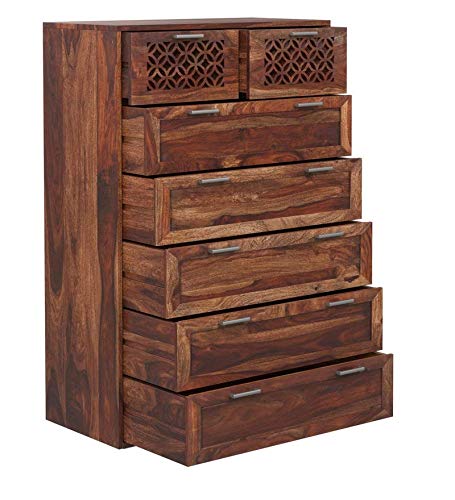 Durque Sheesham Wood Chest of Drawer - Provincial Teak Finish