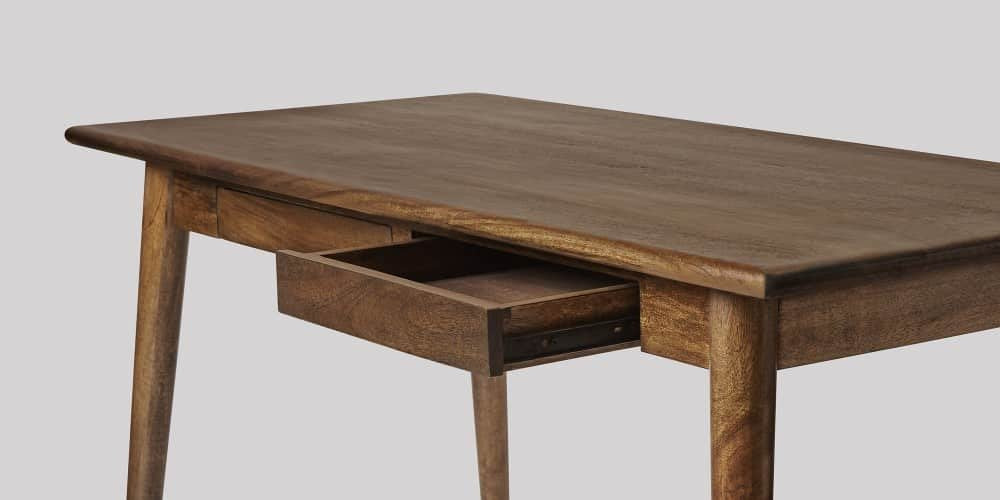 Mango Wood Yantis Office Desk Study Table with Drawer for Living Room