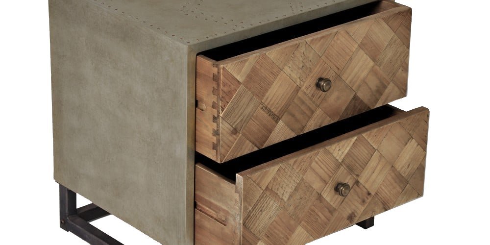 Solid Wood Lisbon Bedside Storage Table for Living Room