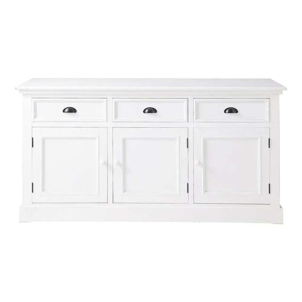 APRODZ Mango Wood Uman Sideboard Storage Cabinet for Living Room | Wooden Cabinet for Kitchen | White Finish