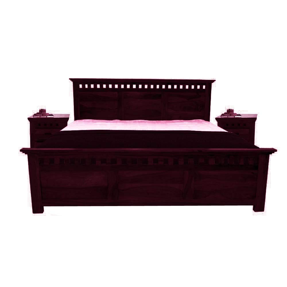 Sheesham Wood Merritt Bed with Side Storage