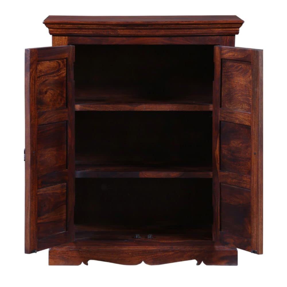 Furniture Wooden Cabinet for Storage | Cabinet for Living Room Furniture | Kitchen Cabinet Wooden Furniture | Sheesham Wood (Honey Oak)