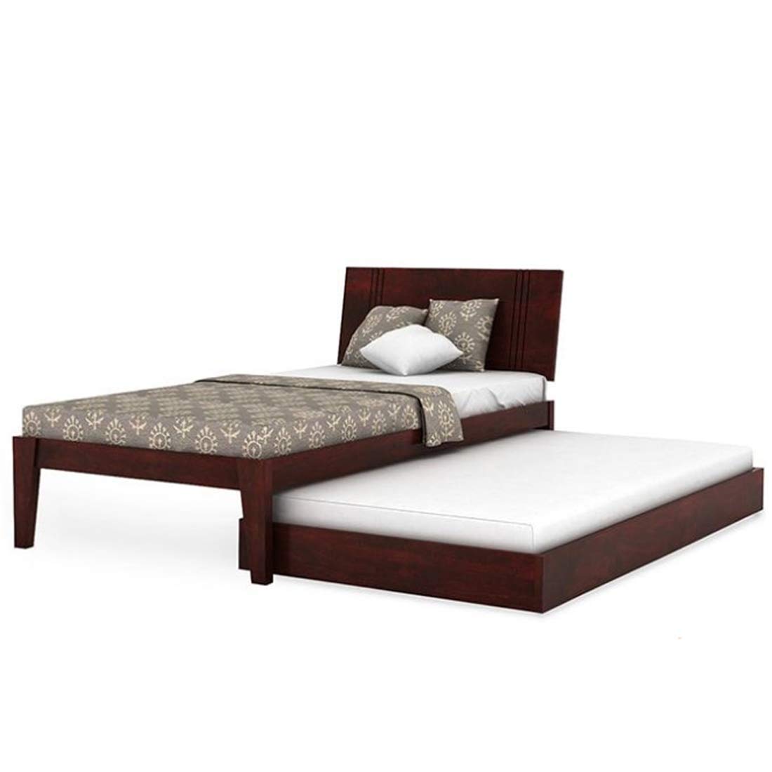 Solid Wood with Storage Trundle Single Wellington Bed for Bedroom