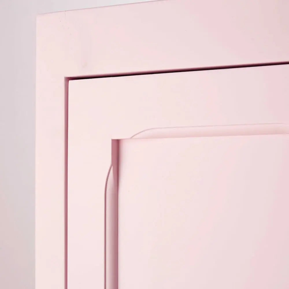 APRODZ Mango Wood Single Doors Multipurpose Storage Kiev Wardrobe Almirah for Living Room | Pink