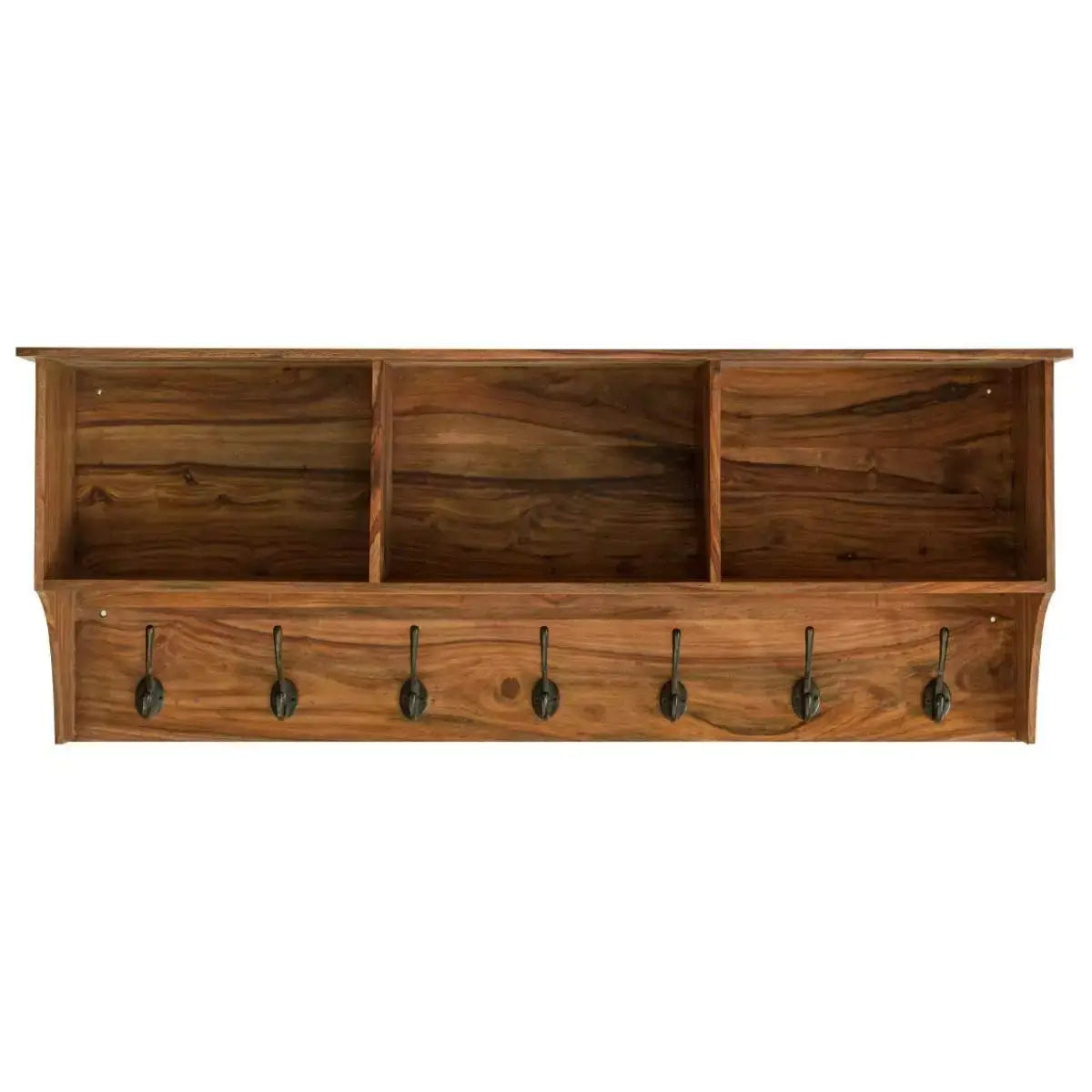 Plata Sheesham Wood Storage Cubby Shelf