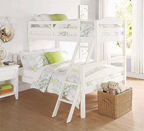 APRODZ Solid Wood Reese Bunk Bed for Bedroom | Light Grey Finish