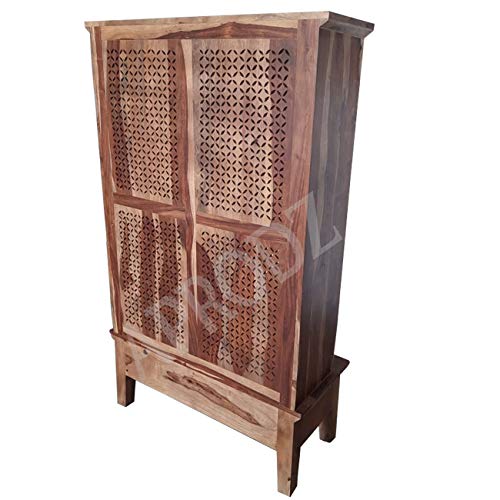 Sheesham Wood Temple with 3 Drawer for Pooja Room | Temple for Home | Pooja Mandir (Rosewood - Natural)