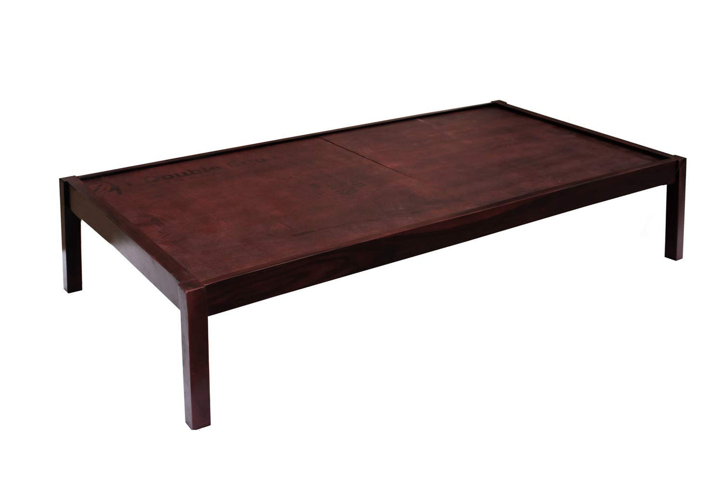 APRODZ Sheesham Wood Without Storage Single Size Bed Divan for Bedroom Mahogany Finish