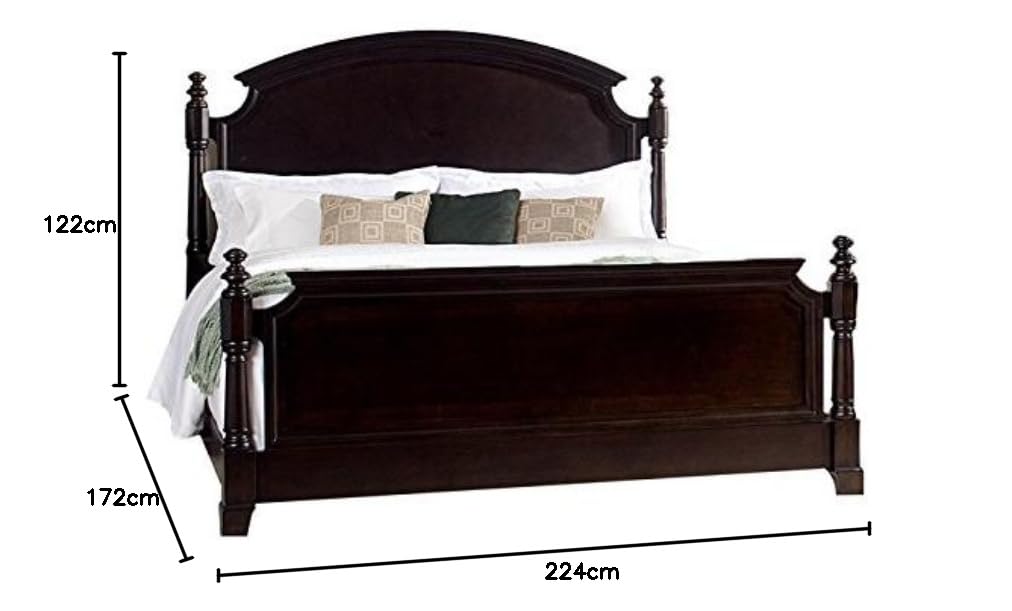 Solid Wood Without Storage Queen Size Collins Bed for Bedroom Stylish | Mohogany Finish