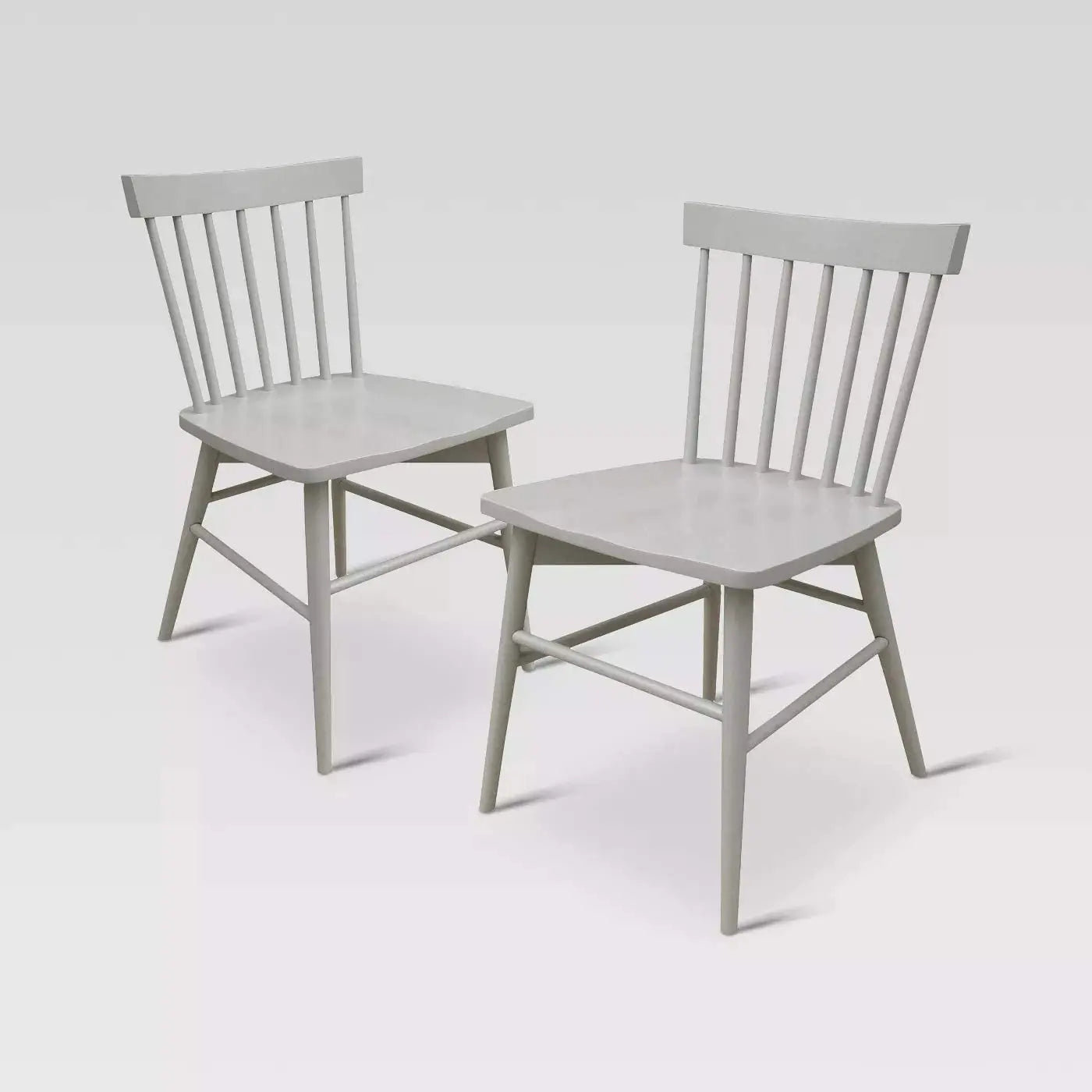 Solid Mango Wood Grey Dining Chairs for Living Room Set of Wooden