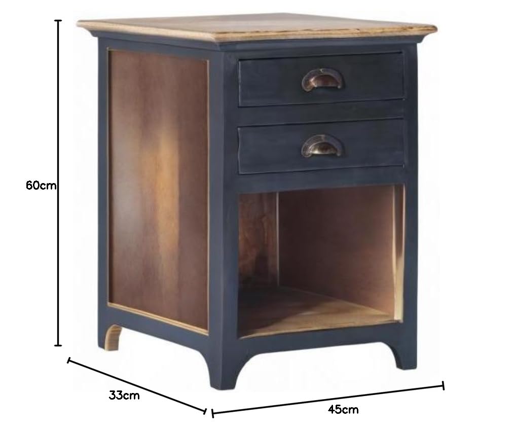 Solid Wood Limin Bedside Storage Table for Living Room Aprodz