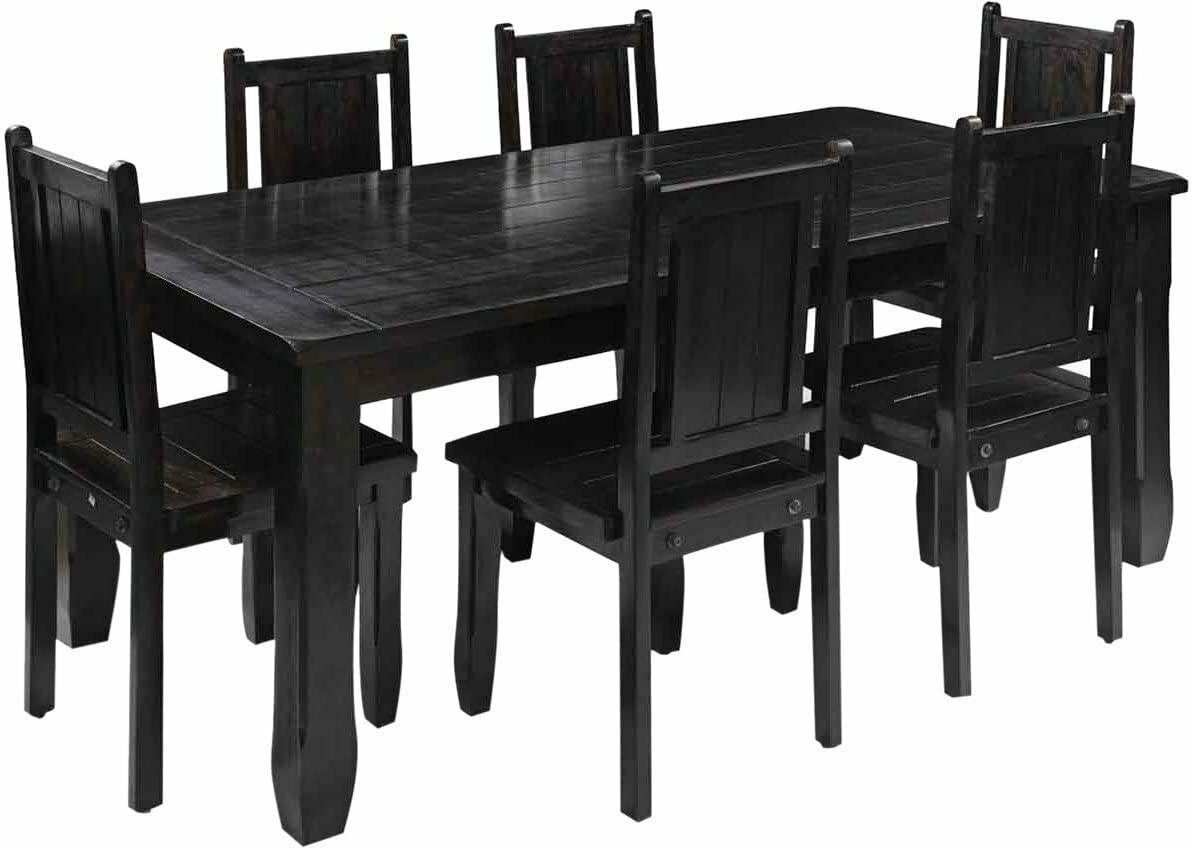 Solid Wood Kayle 6 Seater Dining Table Set for Home | Dining Furniture