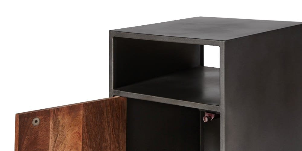 Mango Wood Gapan Bedside Table for Men