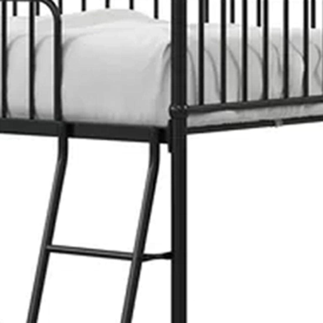 APRODZ Marks Twin Bunk Bed (Metal - Black Powder Coated)