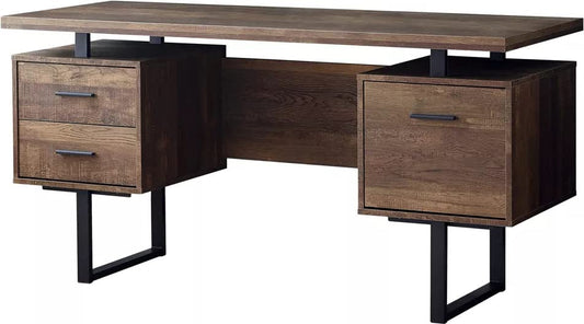 Solid Wood Abanda Study Desk Table for Home and Office Brown Finish