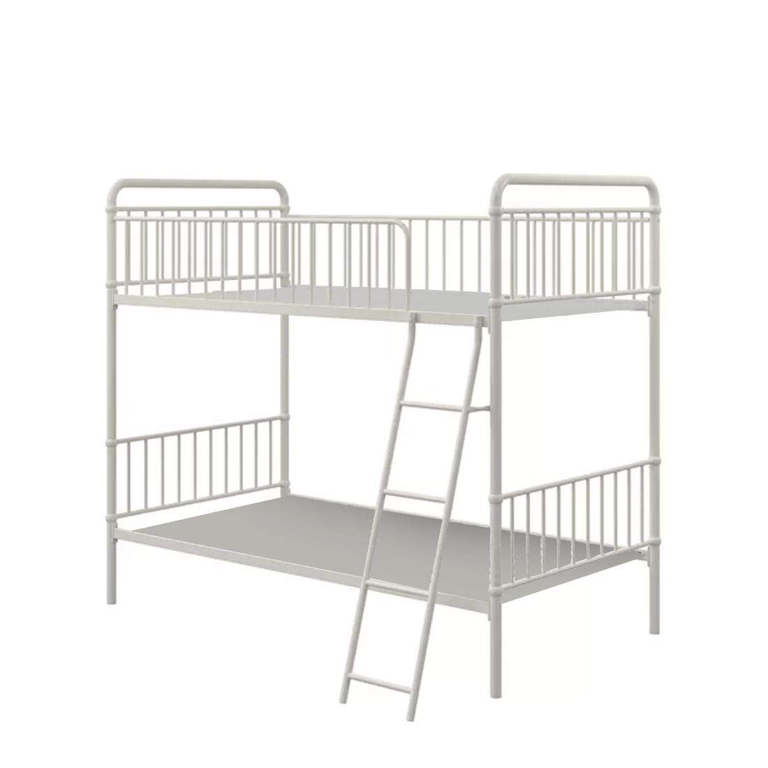 APRODZ Marks Twin Bunk Bed (Metal - White Powder Coated)