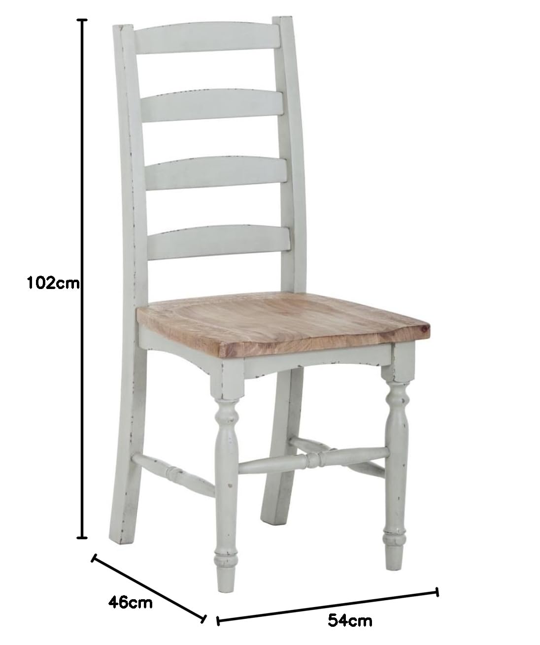 APRODZ Mango Wood Bergen Dining Chair Set for Home | Set of 2 Chair | Dark Grey Finish