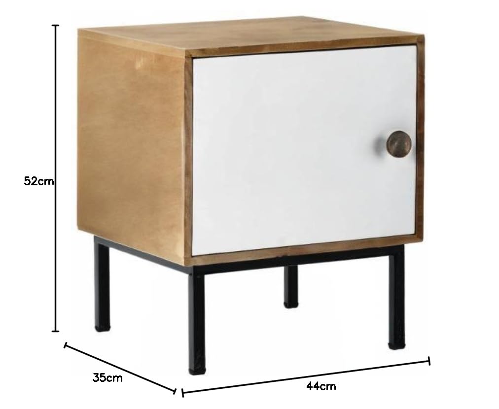 Mango Wood Rizal Bedside Table for Home Aprodz