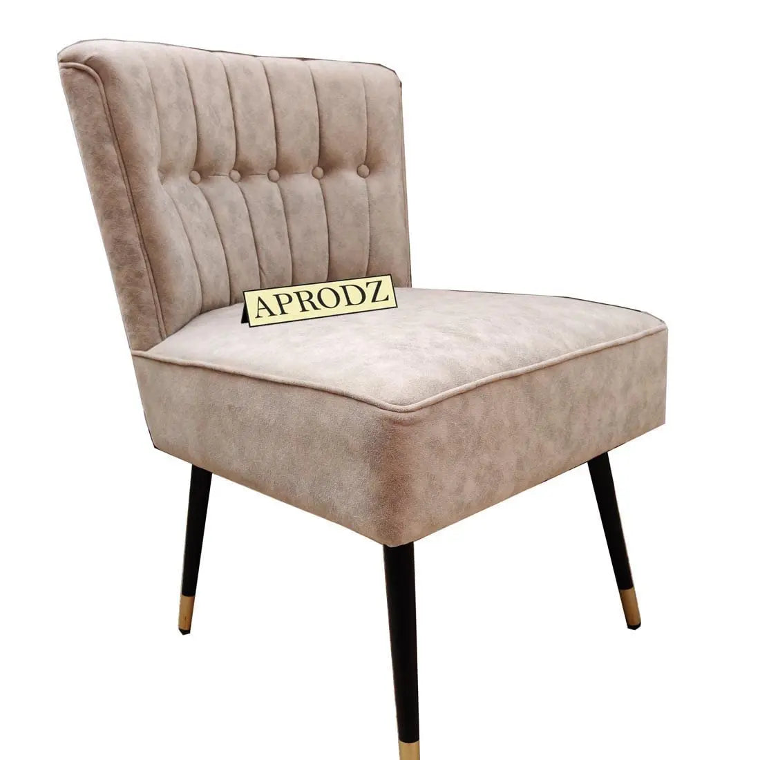 APRODZ Komfi Stunning, Elegant & Comfortable Chair Soft Padded for Long time Seating with Comfort for Home, Cafe, Office & Hotel (Beige Suede)