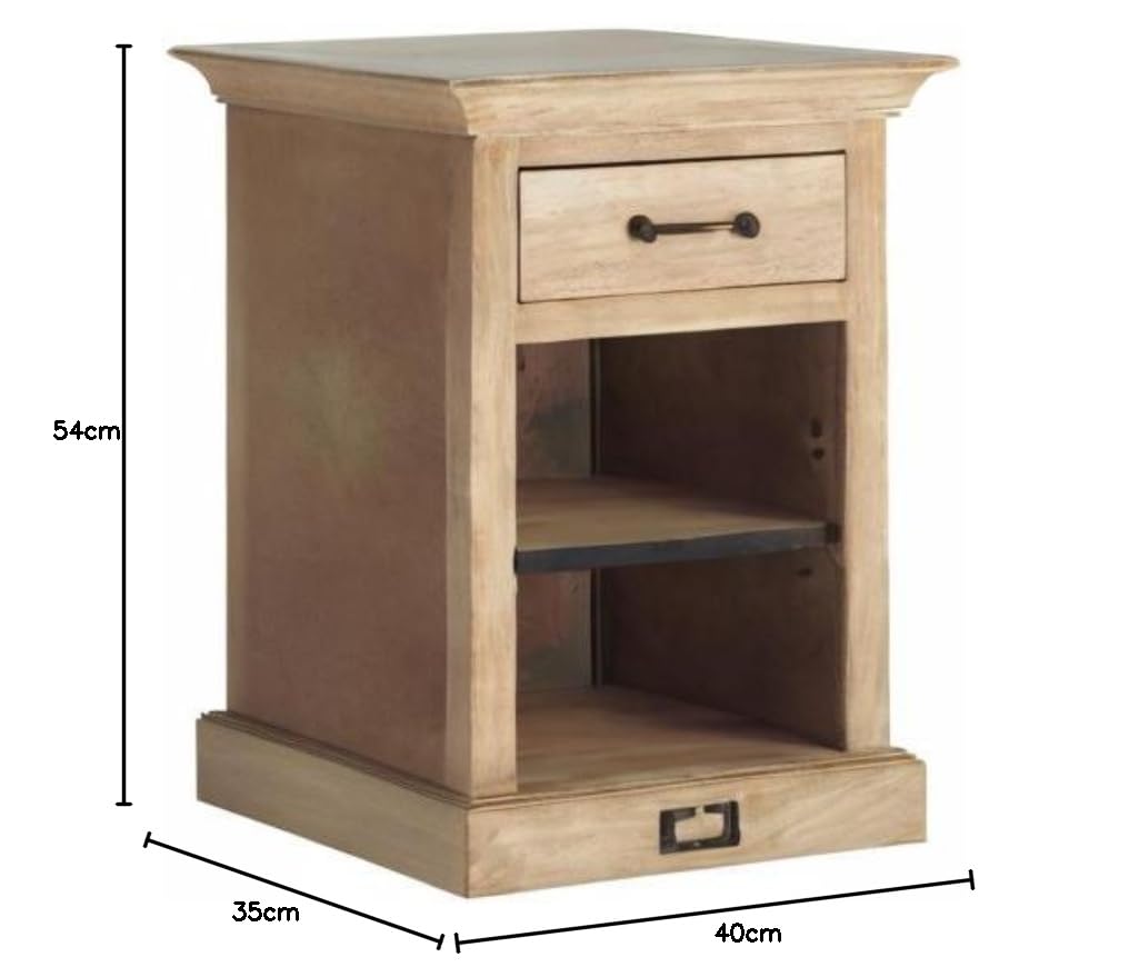 Mango Wood Talara Bedside Table for Home