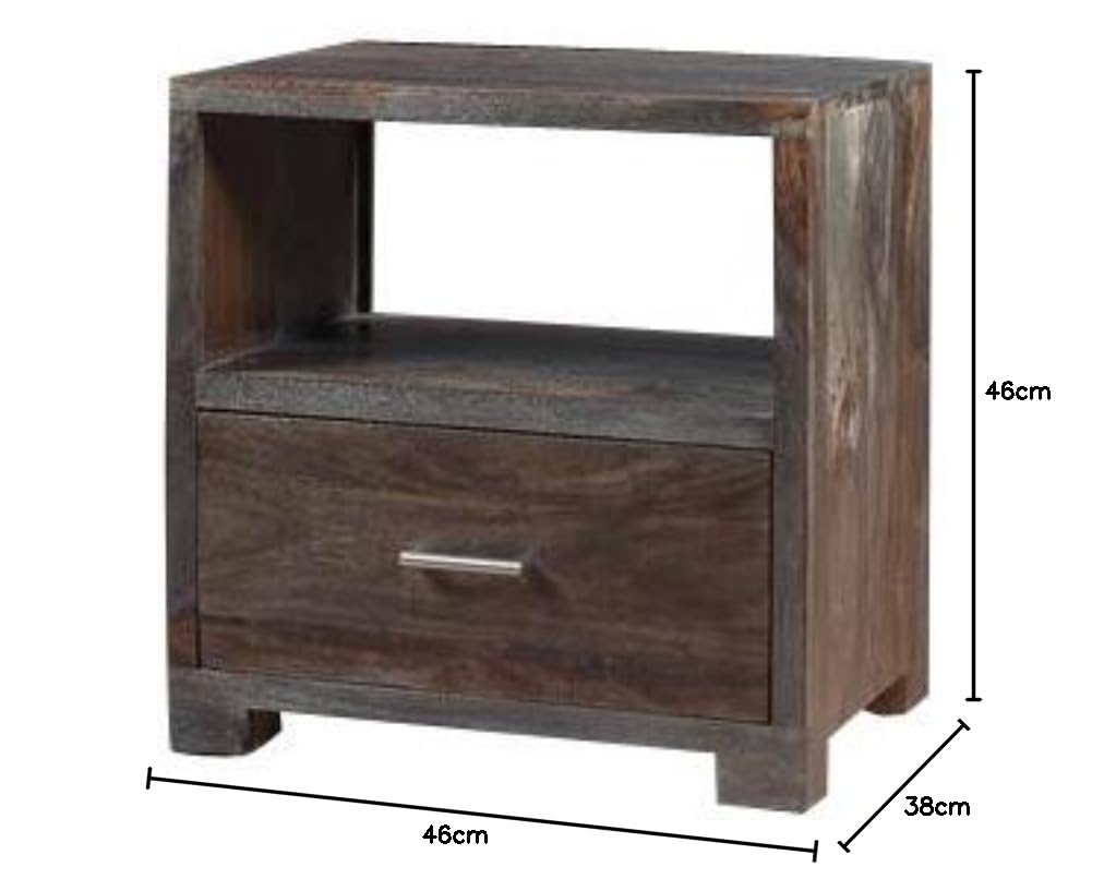 Solid Wood Mary Bedside Storage Table for Living Room