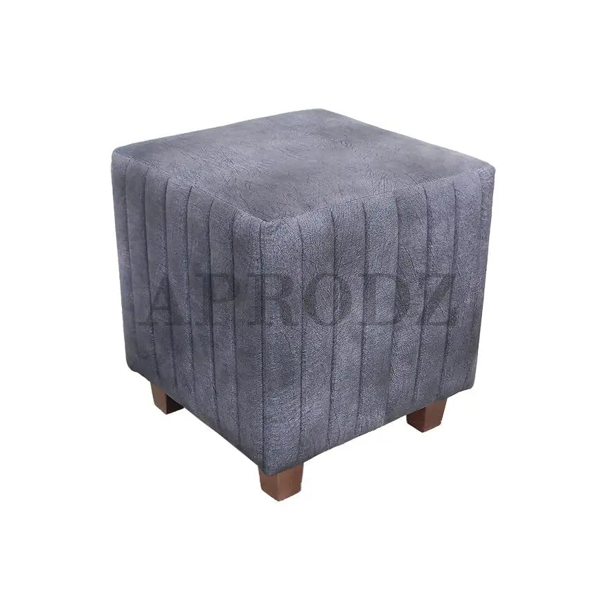 Ottoman Stool for Living Room | Pouffes for Sitting| Foot stools | Office Stools | Decoration & Dressing Table Suede Fabric Set of 2 Hale Navy...