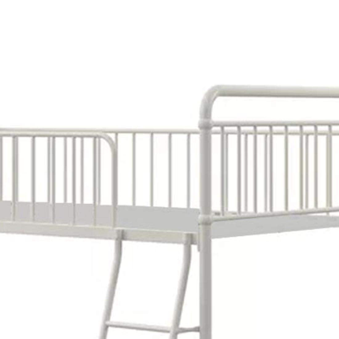 APRODZ Marks Twin Bunk Bed (Metal - White Powder Coated)