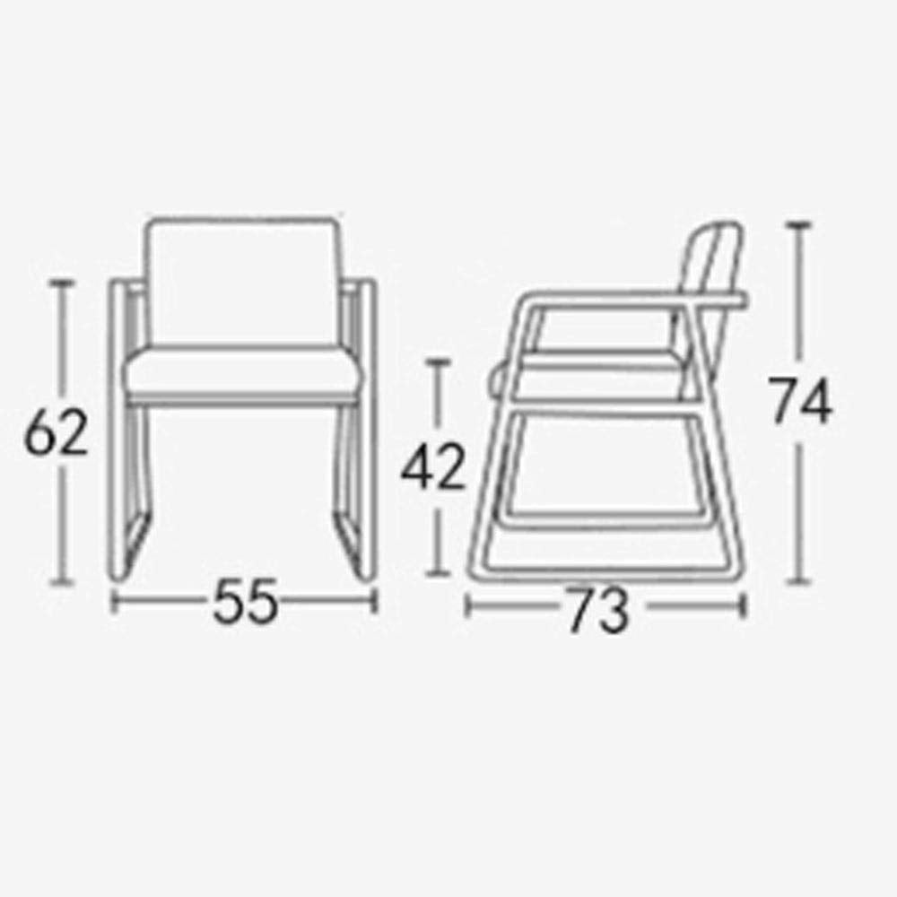 APRODZ Steel Dining Chair Modern Minimalist Lounge Chair, Balcony Chair, Bedroom, Cafe, Dining Room, Living Room, Etc. Modern Style