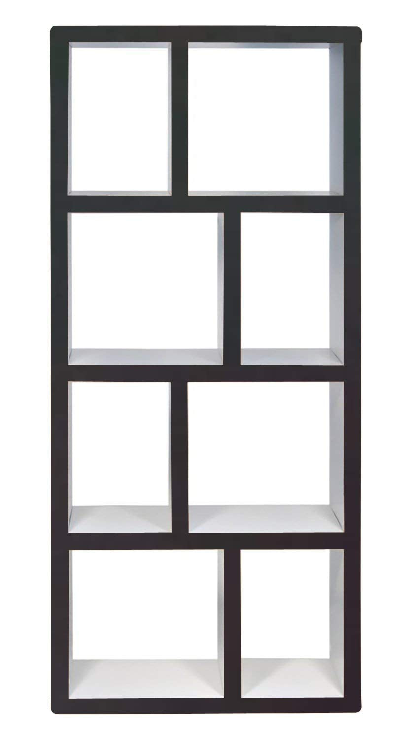 Mango Wood Roamn 4 Stage Book Shelf for Living Room | Bookcase Shelves | White and Brown Finish