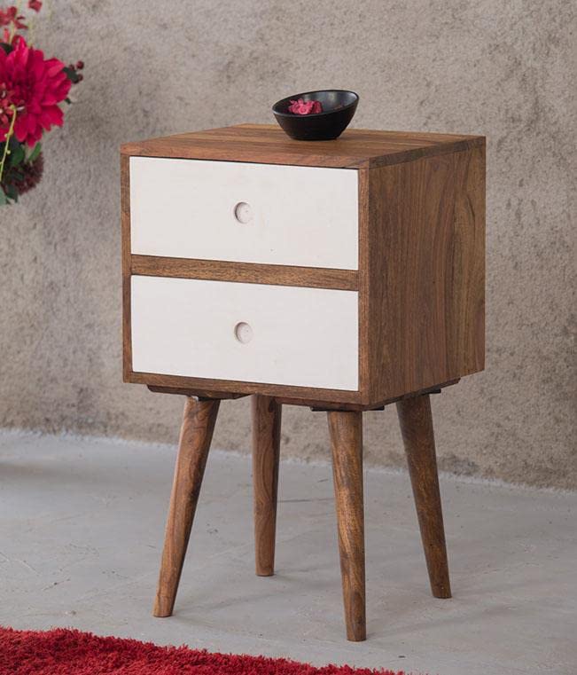 Mango Wood Fauna Bedside Table for Home