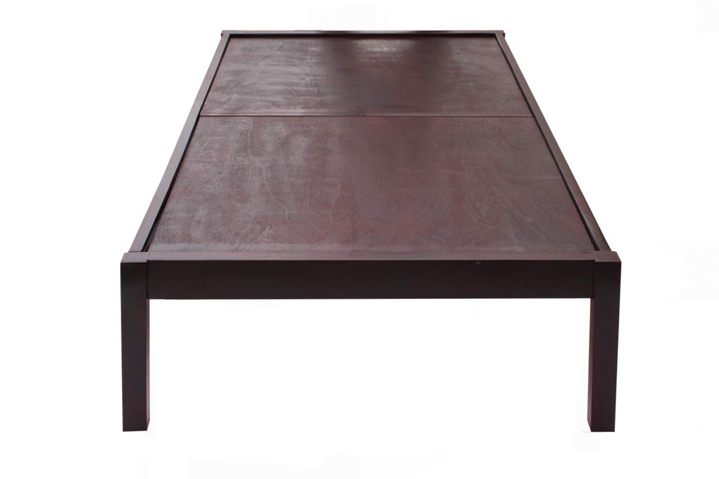 APRODZ Sheesham Wood Without Storage Single Size Bed Divan for Bedroom Mahogany Finish