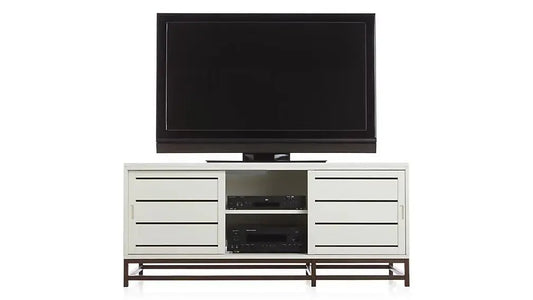 Mango Wood Orlando Large TV Stand Cabinet for Home | TV Unit for Living Room | White Finish
