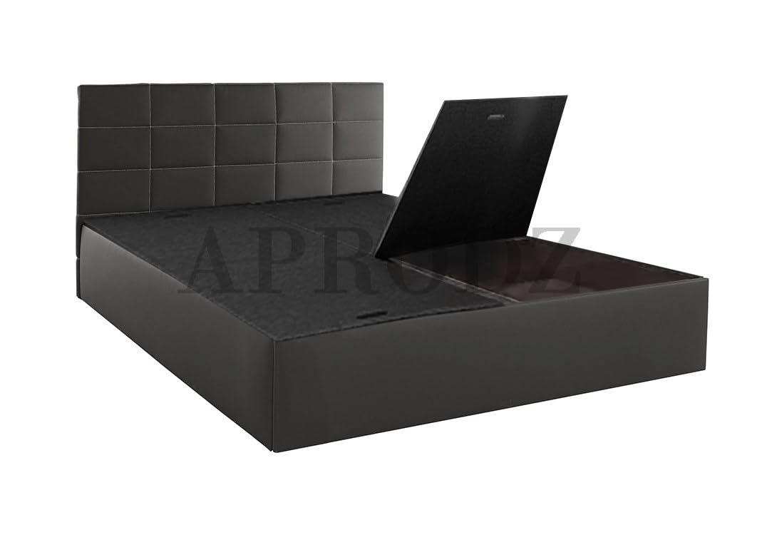 Upholstered Single Size Bed with Box Storage