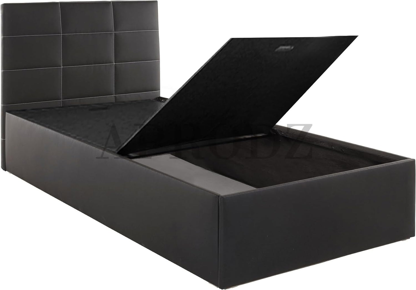 Upholstered Single Size Bed with Box Storage