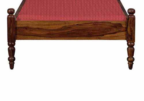 Sheesham Wood Without Storage Harlo Single Size Bed for Bedroom Stylish | Natural Finish