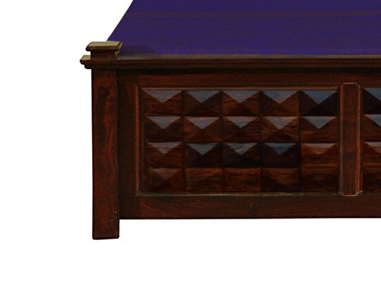 Sheesham Wood Kelsey Queen Size Bed for Bedroom | Walnut Brown Finish
