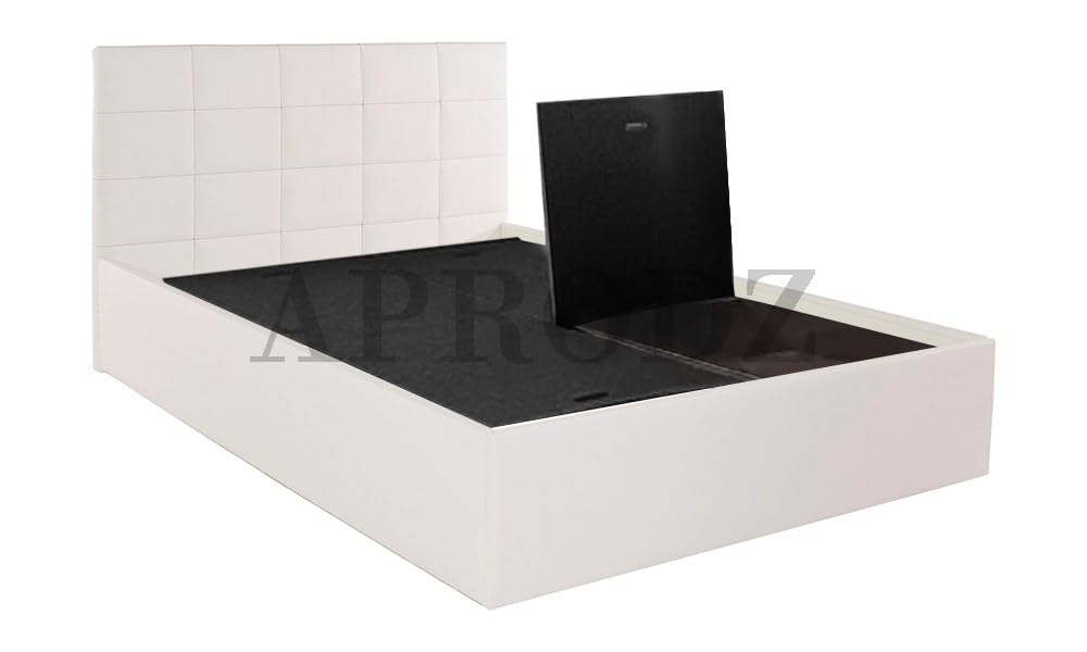 Upholstered Single Size Bed with Box Storage