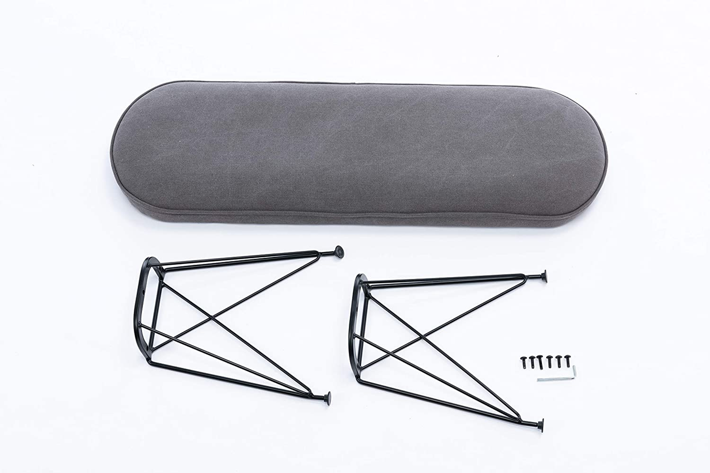 Ottoman Upholstered and Metal Bench