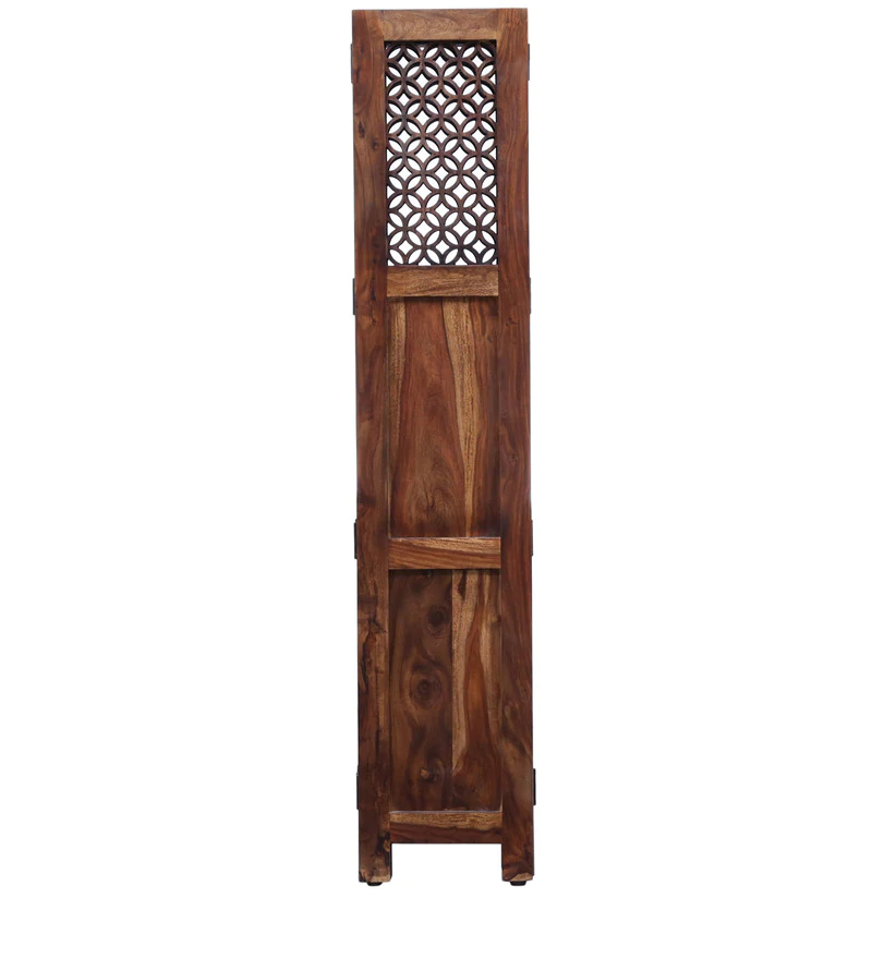 Durque 4 Panel Room Divider - Provincial Teak