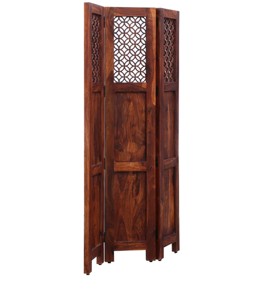 Durque 3 Panel Room Divider - Honey Oak