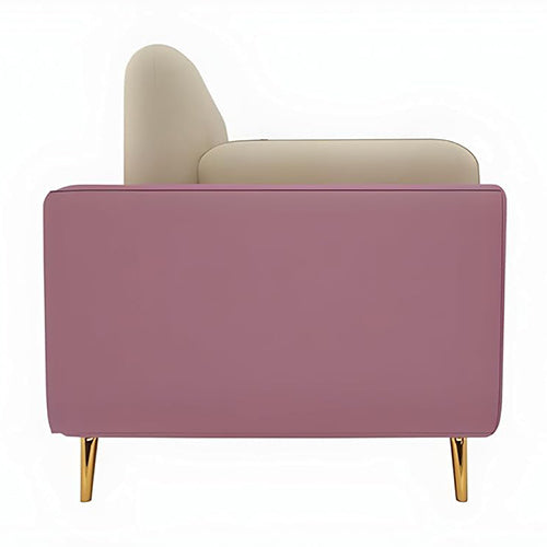 APRODZ Modern Luxelle Dual-Tone 3-Seater Fabric Sofa โ Pink & Cream, Stylish Wooden Legs, for Living Room