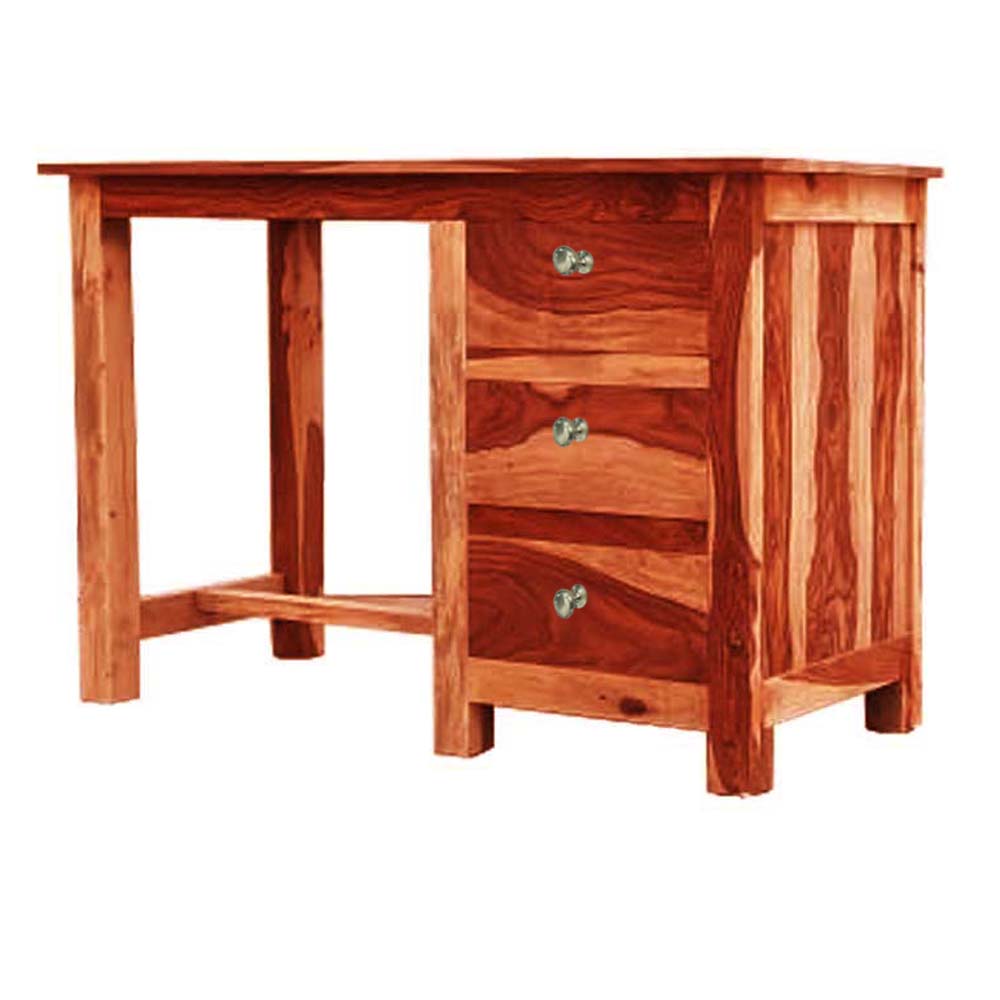 Sheesham Wood Office Desk Study Computer Table for Living Room with 3 Drawer