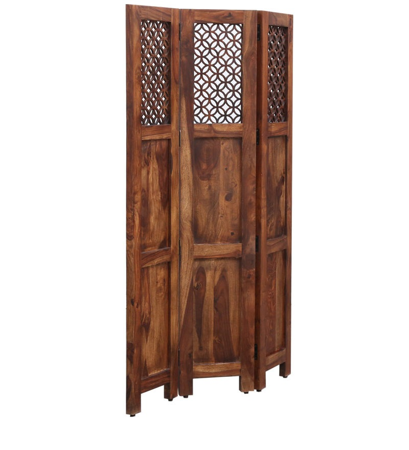 Durque 3 Panel Room Divider - Provincial Teak