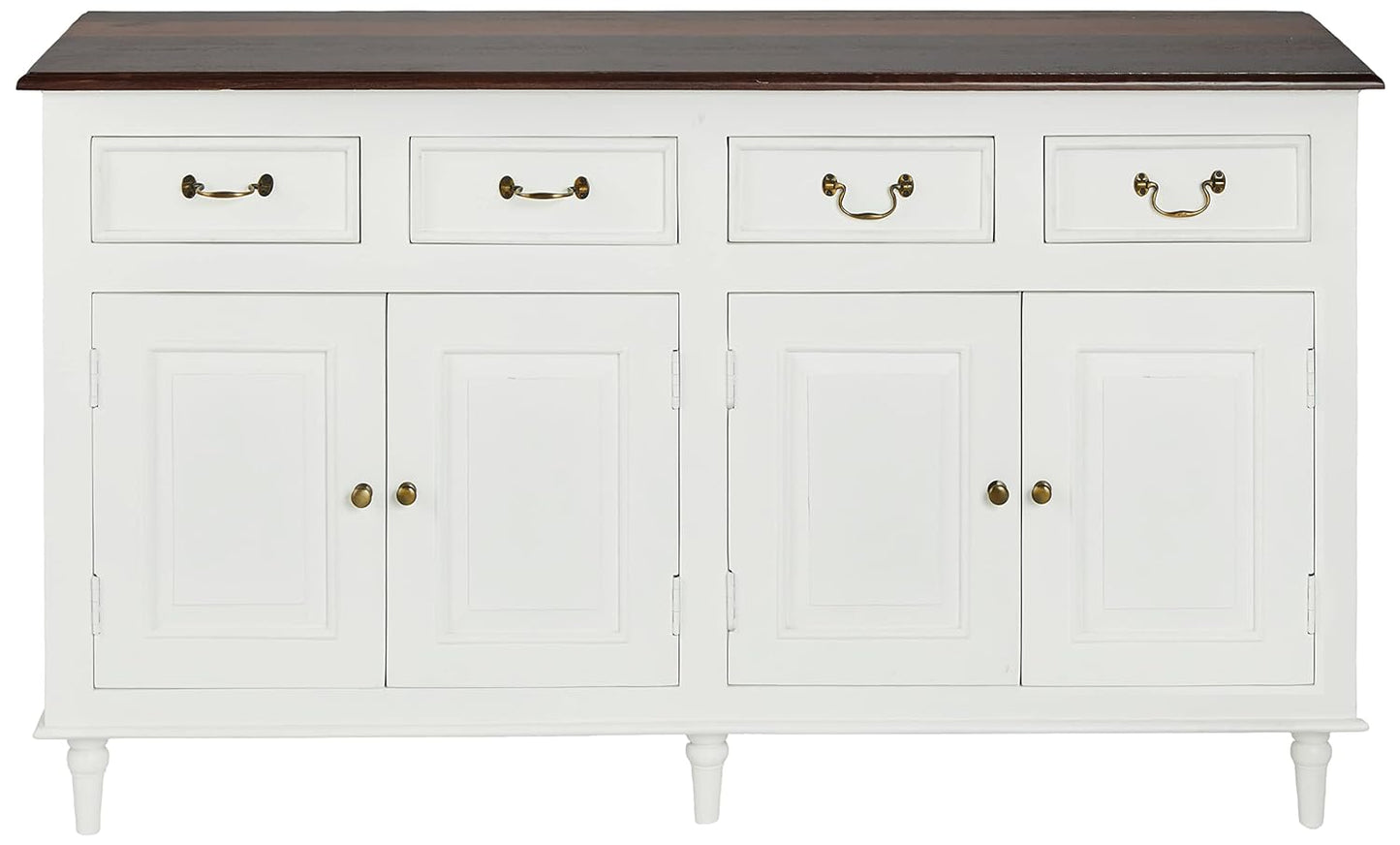 Solid Wood Cancun Storage Sideboard Cabinet with 4 Door and 4 Drawer for Living Room