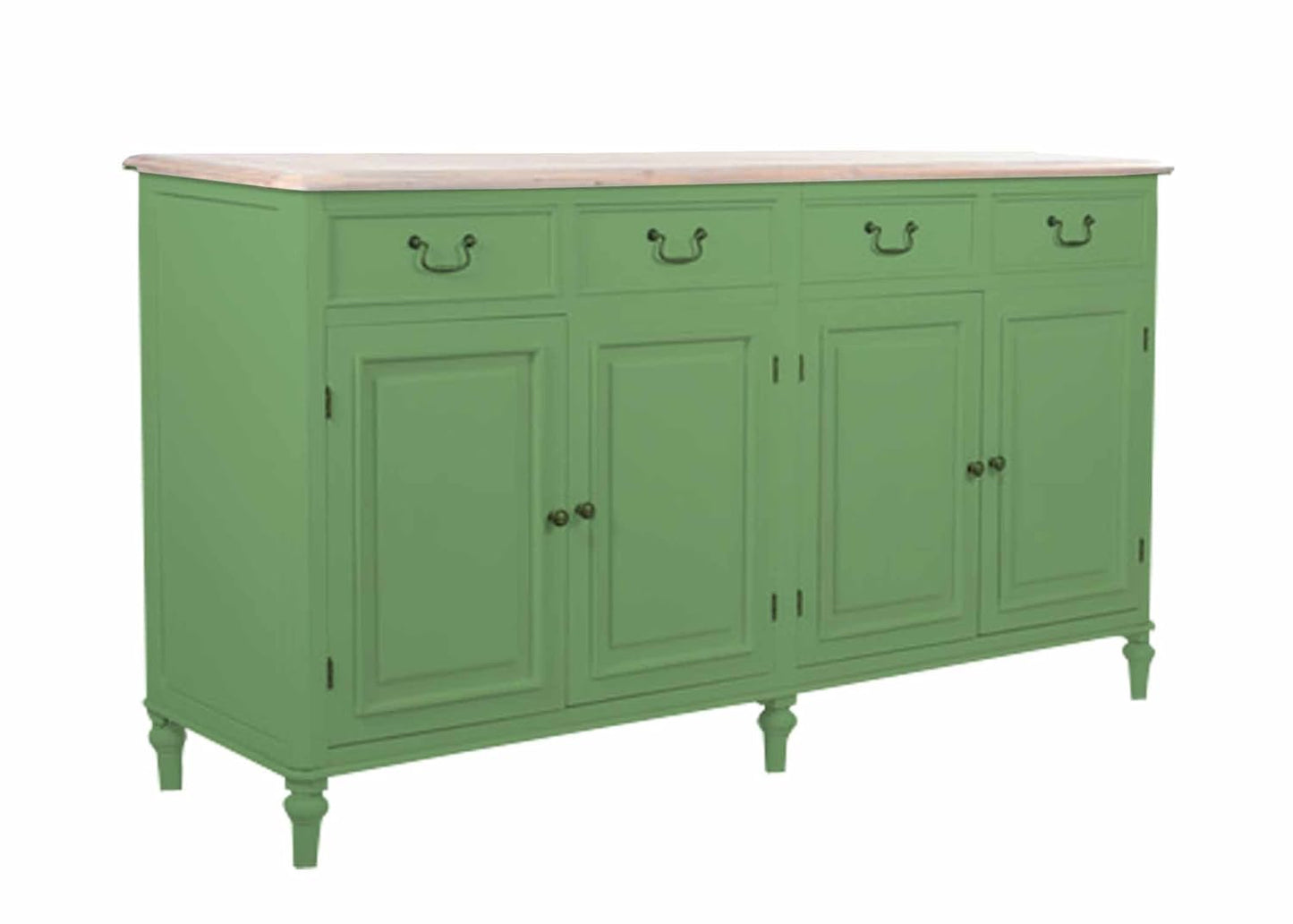 Solid Wood Cancun Storage Sideboard Cabinet with 4 Door and 4 Drawer for Living Room