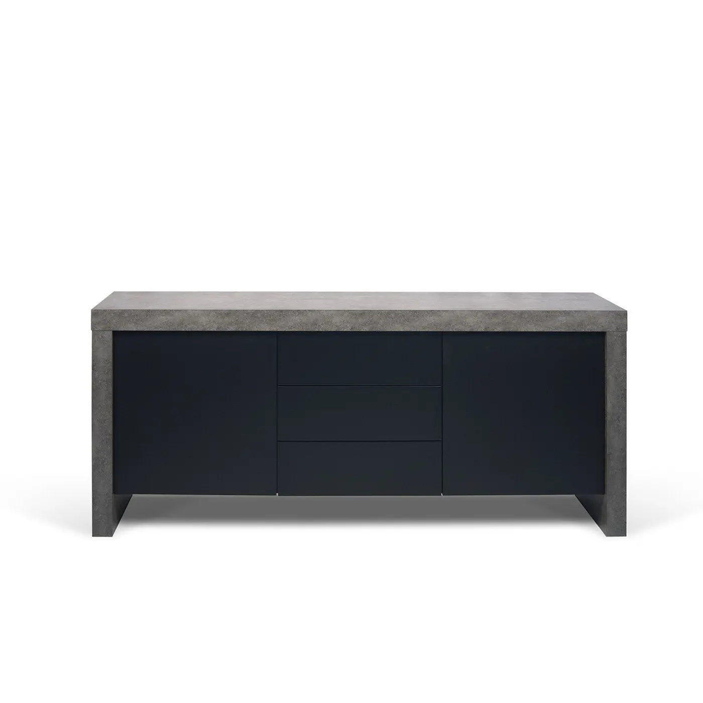 APRODZ Solid Wood Dann Sideboard Storage Cabinet for Living Room | Wooden Cabinet for Kitchen | Brown Finish