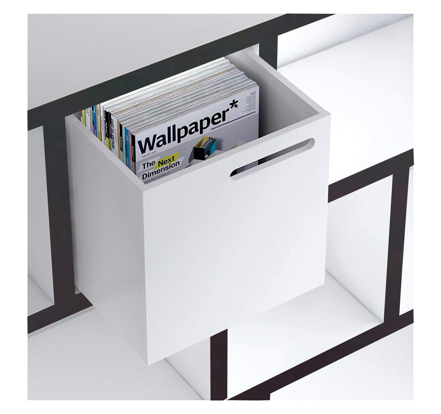 Mango Wood Roamn 4 Stage Book Shelf for Living Room | Bookcase Shelves | White and Brown Finish