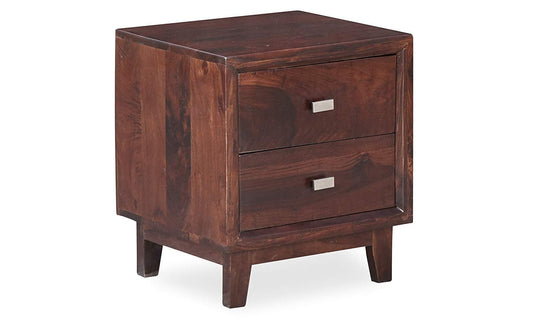 Tabor Bedside Table (Dark Walnut Sheesham)